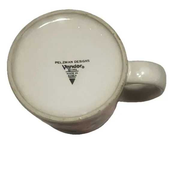 Vintage 1990 Vandor Flamingo Mug Pelzman Designs Retro Tropical Ceramic Mug - Picture 5 of 7